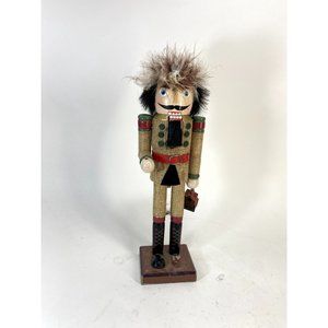 Male Nutcracker Fuzzy Hair Missing Flag and Shoe Works